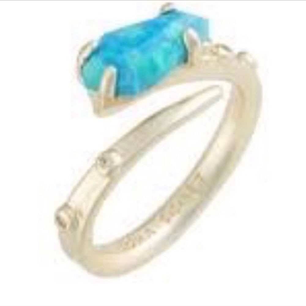 Kendra Scott Aqua Kyocera Opal Ring